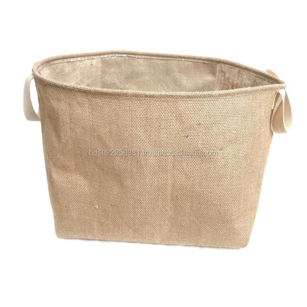 Standard Quality Nursery Garden Basket Made From Jute Fiber / Jute Braided Pot / Laundry Basket from Bangladesh