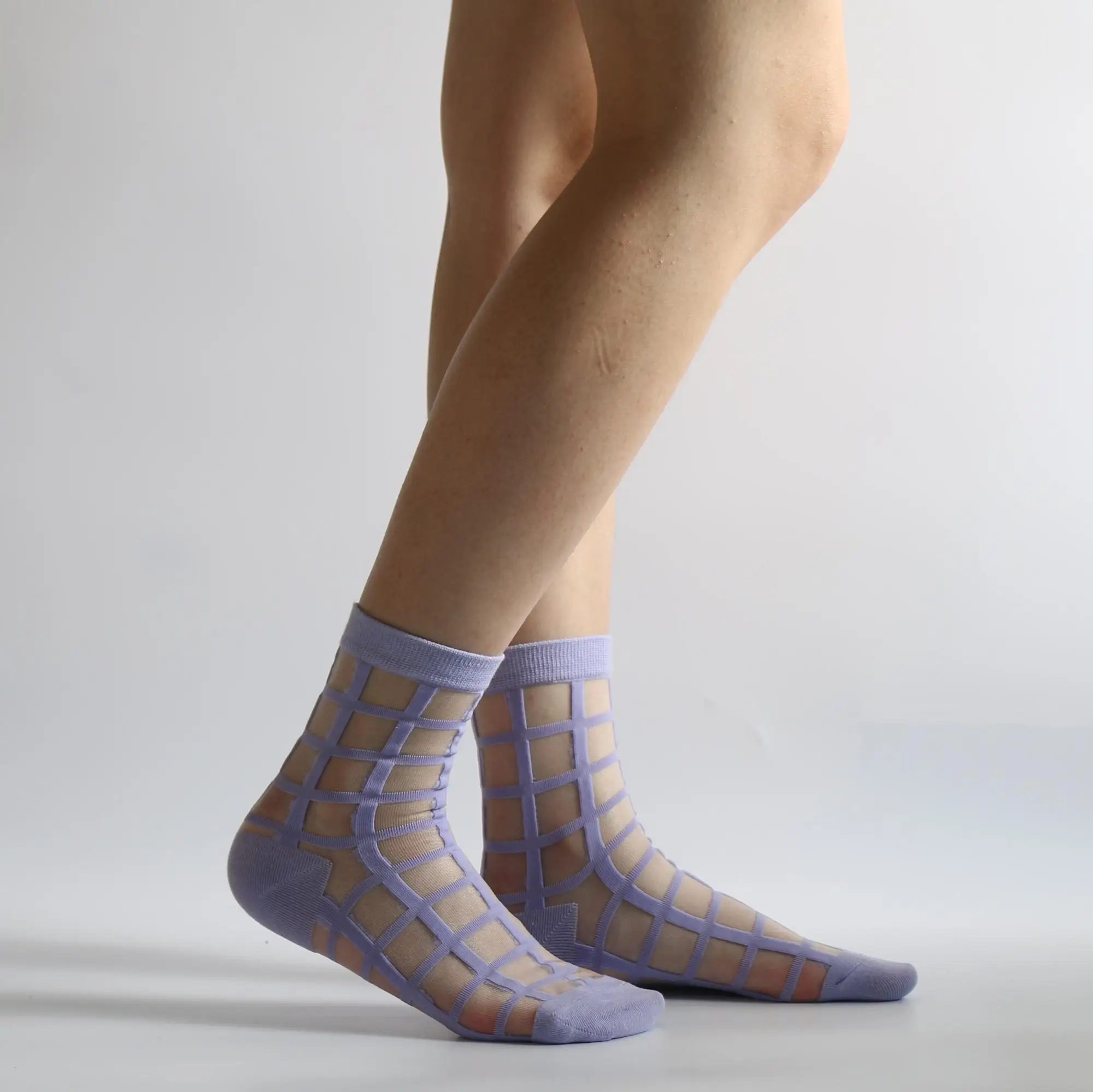 
Wholesale New product cheap sweet tulle transparent summer socks for women 