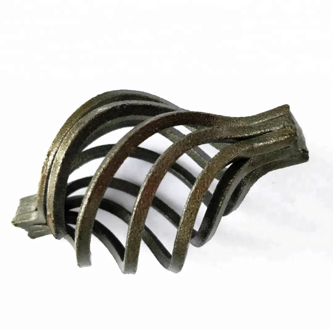 Twisted Iron Decoration Accessories Wrought Iron Baskets Welded in fence
