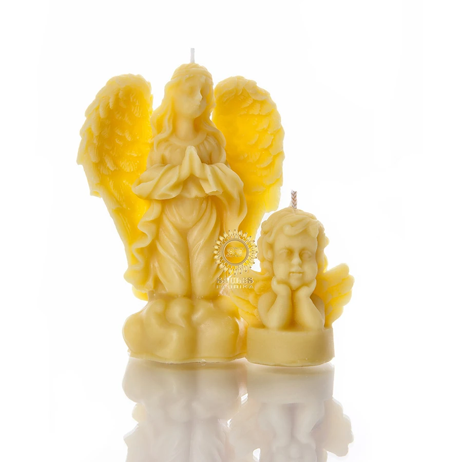 
Angel Shape Eco Latvian Beeswax Handmade Candle 