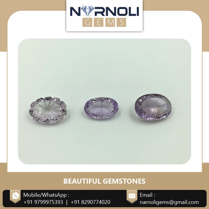 New Flower Shape Design Pink Amethyst Jewelry Use Gemstone With Custom Shape Carving Accepted at Minimal Price