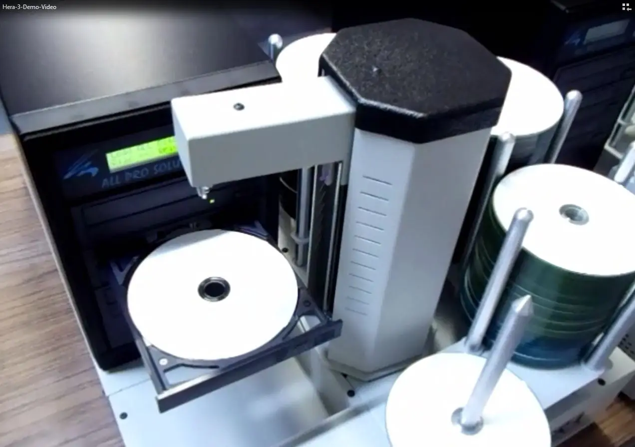 Hera 3 Automated Standalone Blu-Ray CD DVD Duplicator, 3 Drives w/ 500GB HDD, PC-Link software & 330 Disc Capacity