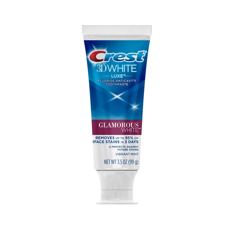 
Crest Toothpaste 3.5oz 3D White Vibrant Mint Luxe Glamorous White Whitening Strengthens enamel fluoride anticavity toothpaste 