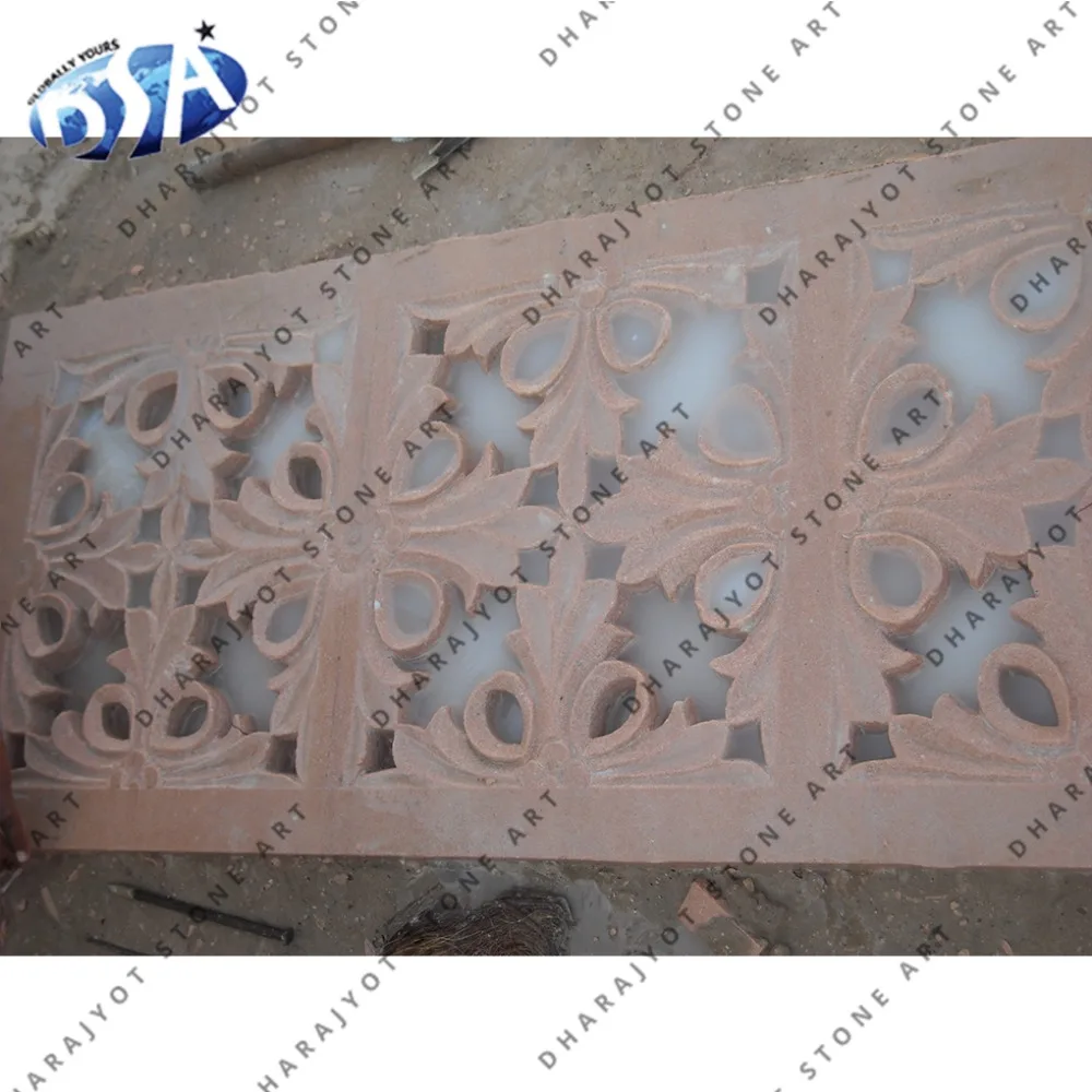 
Pink Sandstone Outdoor Panel Jali Decor 