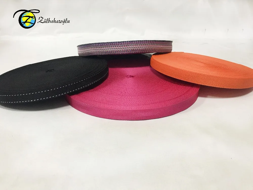 Hot Sale Made In Turkey PP Webbing 10mm To 50mm Webbing Strap Bag Materials Shoes And Garments Use Polypropylene Webbing