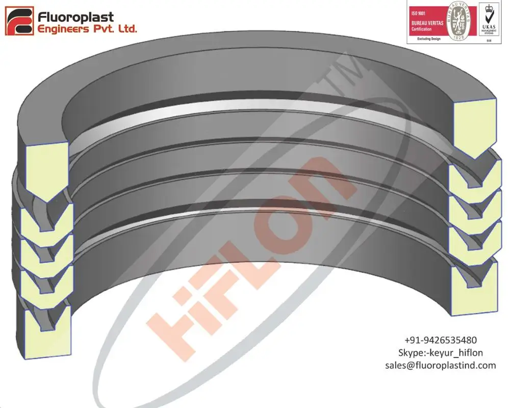 
PTFE filled bronze chevron seal 
