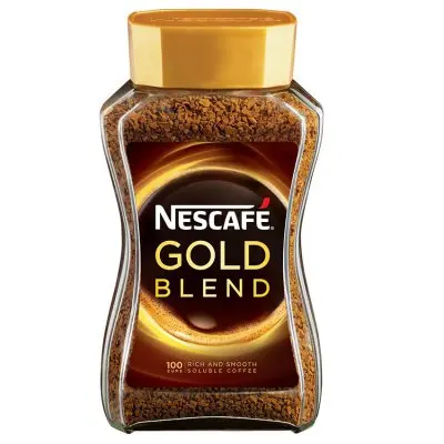 Оптовая продажа 200gm Nestle Nescafe Золотой кофейный порошок Arabica и Robusta в стеклянной банке, упаковка Малайзия