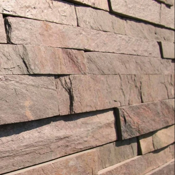 Copper Quartzite Ledger Stone panels