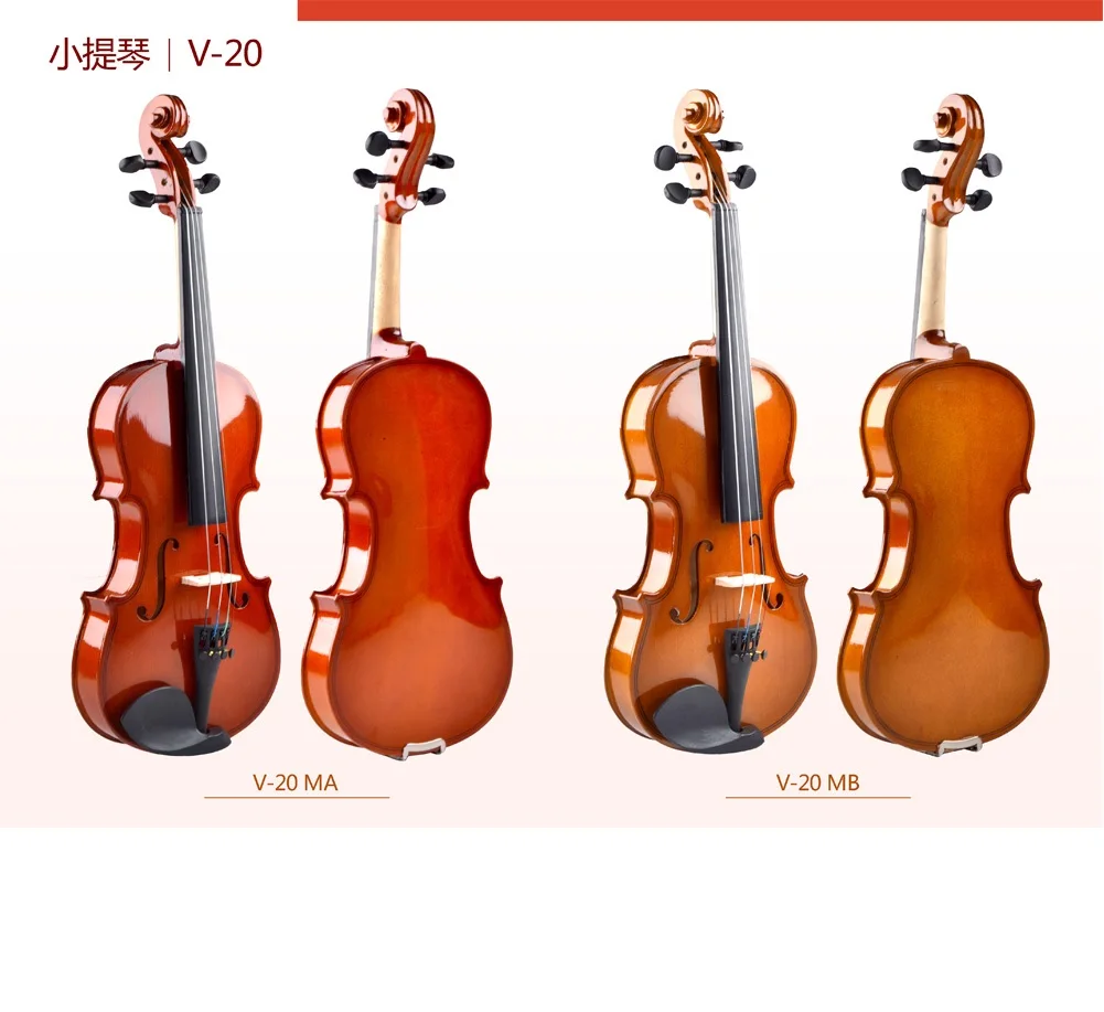 Custom Make 4/4 Good Quality Beginner Violin with Case