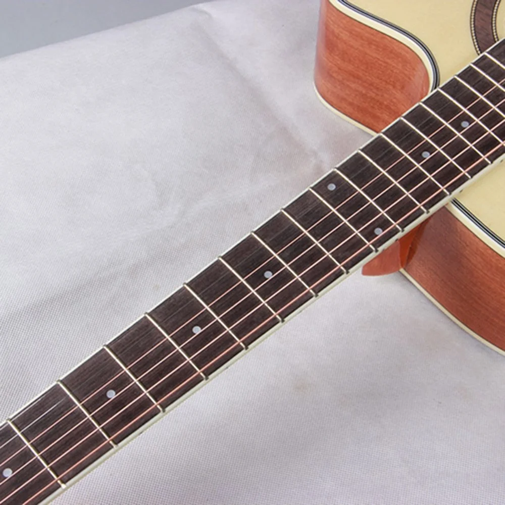 Babson Music Cheap cutaway spruce top sapele back mahogany neck rosewood fingerboard 41 inch used silent acustic acoustic guitar