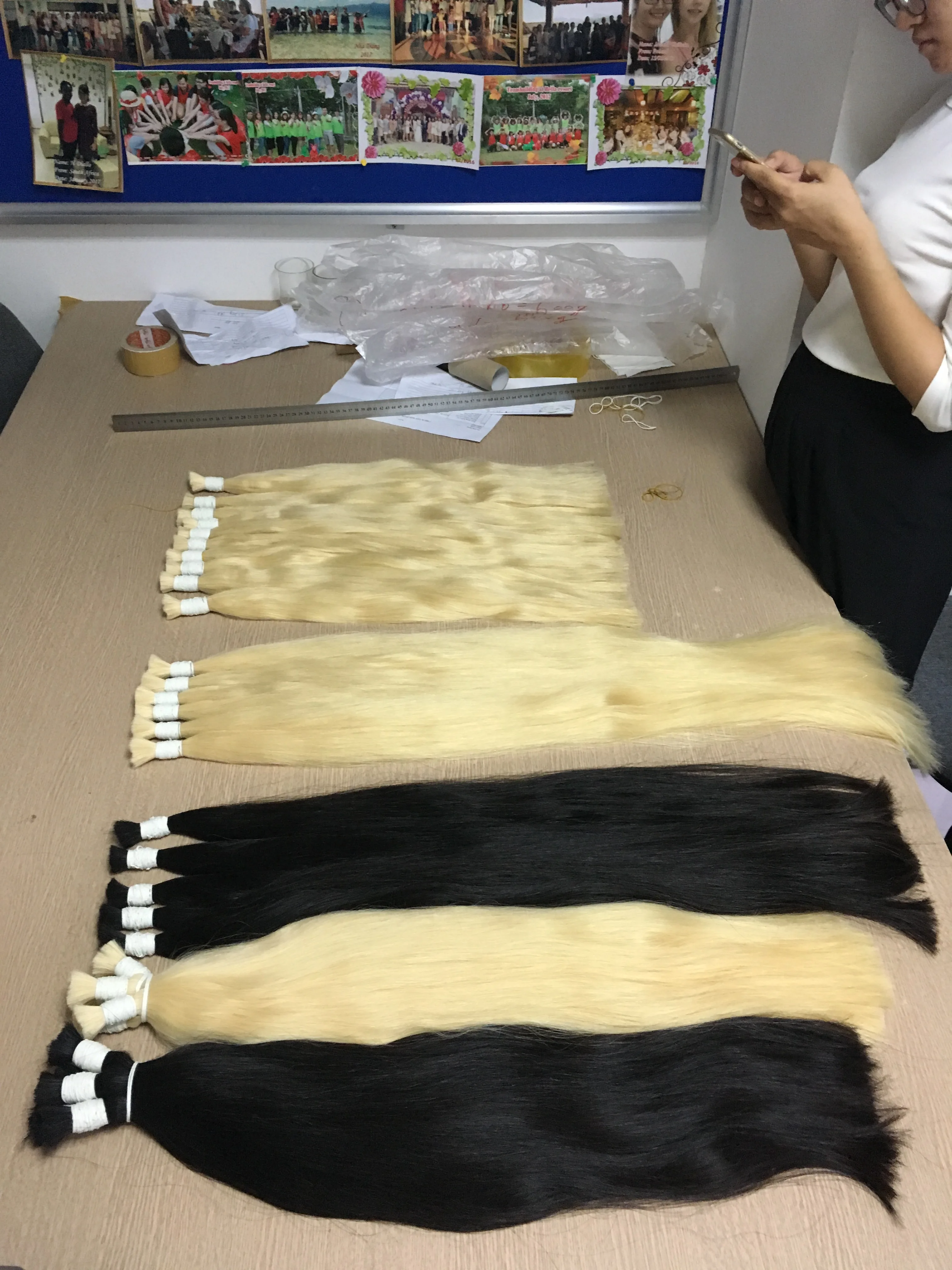 Bestsellers Vietnamese factory wholesale 100 percent virgin real virgin Vietnamese bulk straight color hair