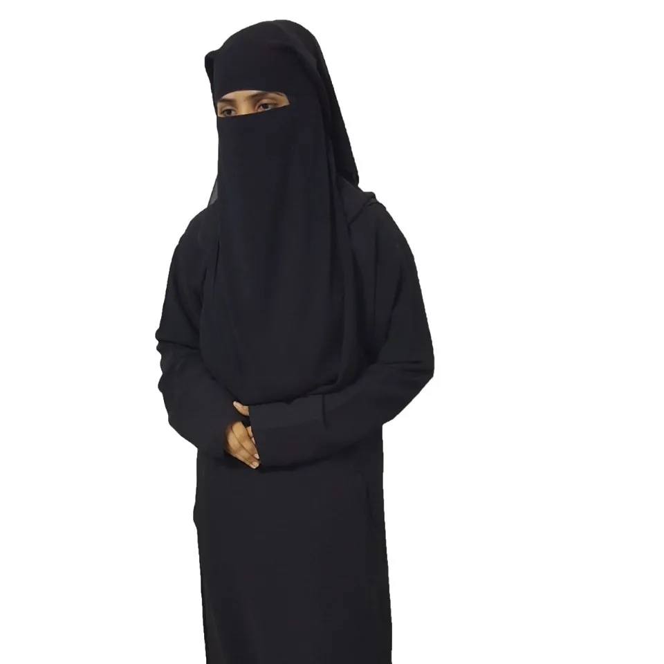 Double Layer Niqaab Muslim Women Hijab Islamic Clothing