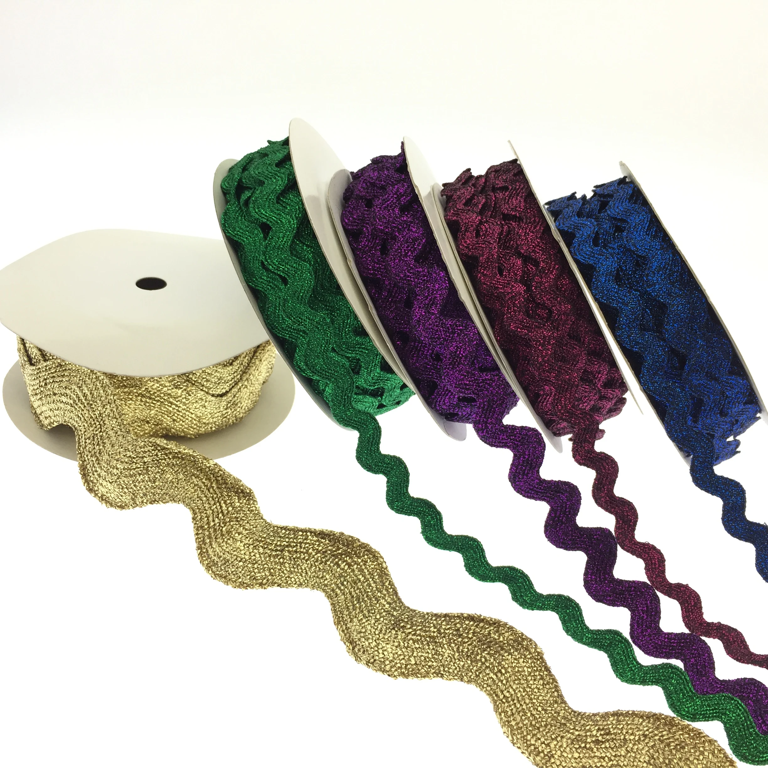 Complacent shinny metallic Ric-Rac ribbon ric rac lace ric rac trim for garment accessories decorative