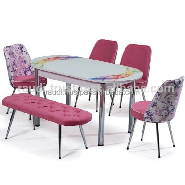 
Овальный обеденный стол со стеклом 