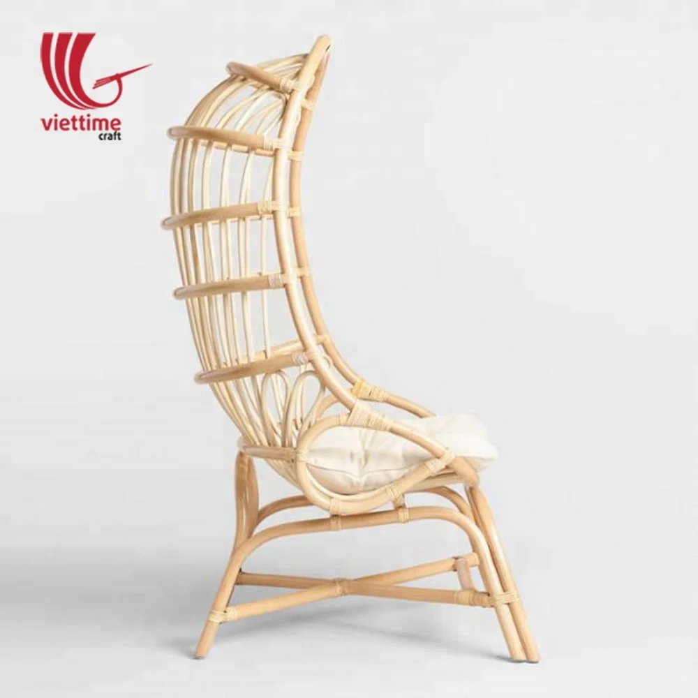 Vietnam wicker rattan indoor egg chair with stand, Rattan Armchair wholesale