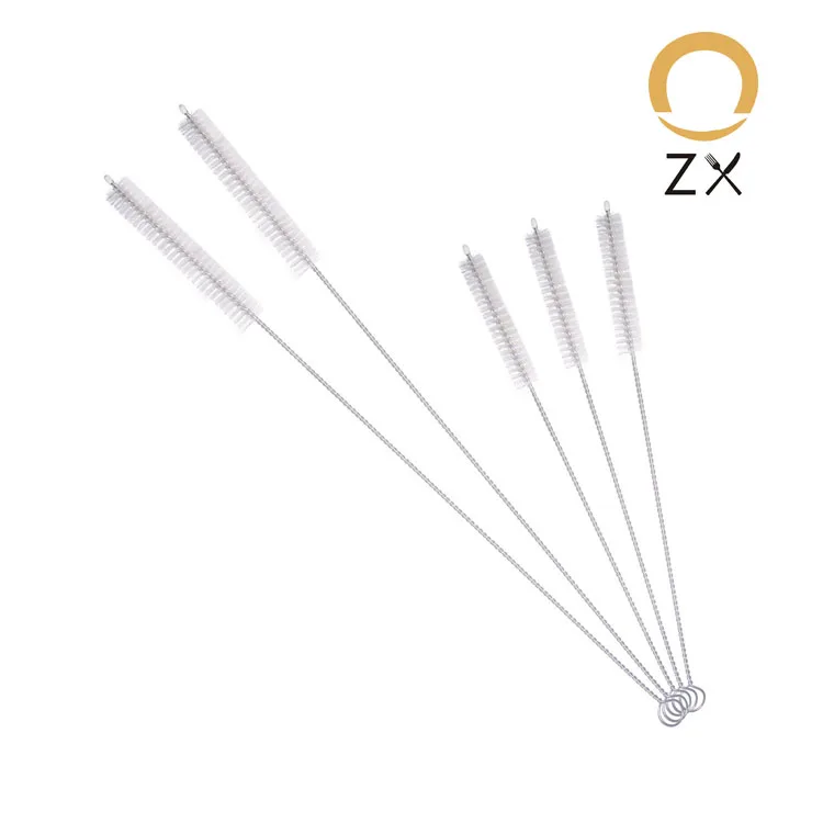 wholesale cheap nylon bristles cleaning brush for multiple size straws