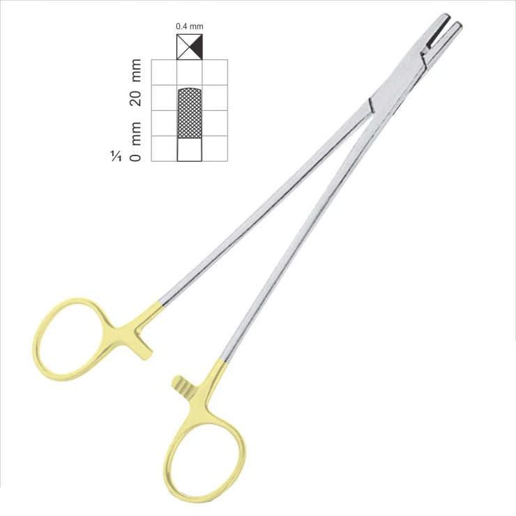 Professional Micro Derf Needle Holders TC Forceps Stainless Steel material with gold handle