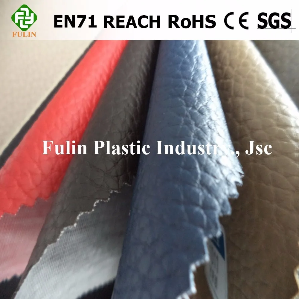 Vietnam Import PVC Rexine Cloth Nonwoven Backing Synthetic Elasticity Embossed PU Sofa Bag Furniture Chair Garment Football