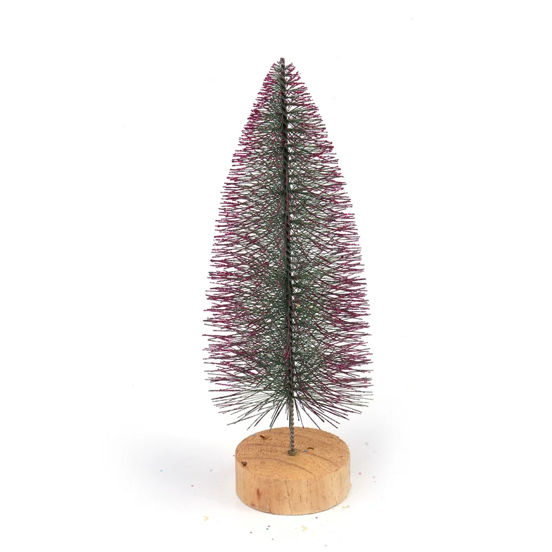 1pcs Mini Christmas Tree Green Small Pine Tree Sisal Placed In The Desktop New Year Xmas Party Ornaments Navidad