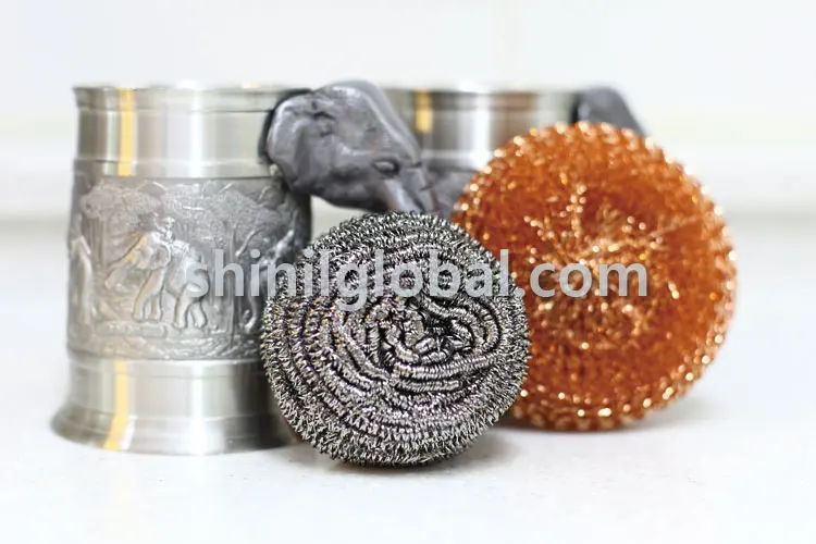 Korean best Pot cleaning ball High quality dish washing scrub pad eco-friendly metal scrub sponge