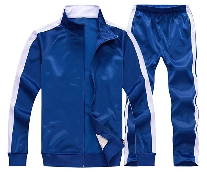 Wholesale sport slim fit custom latest design plain womens and mens tracksuits