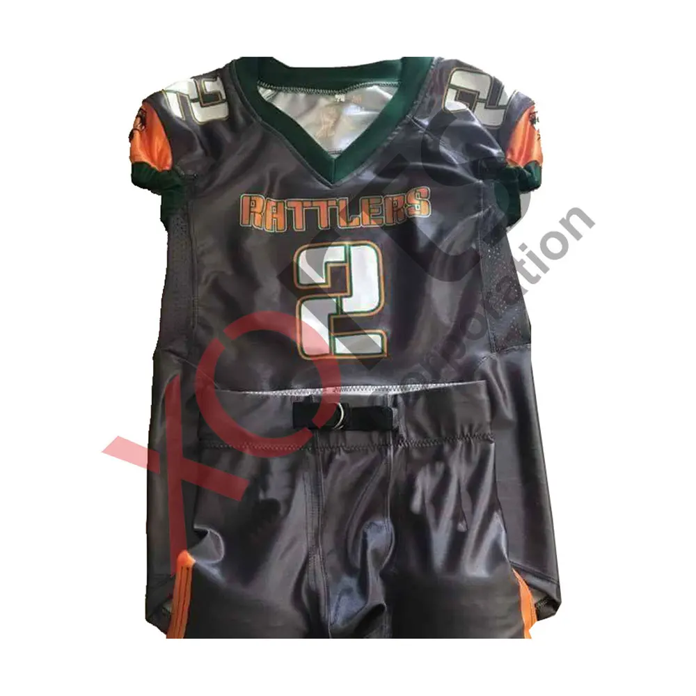 American Football Uniforms Integrated Pants Tackle Twill Jerseys Embroidered Jersey