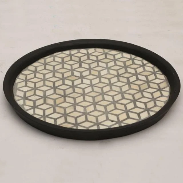 Fancy Design  Bone & Wood Tray