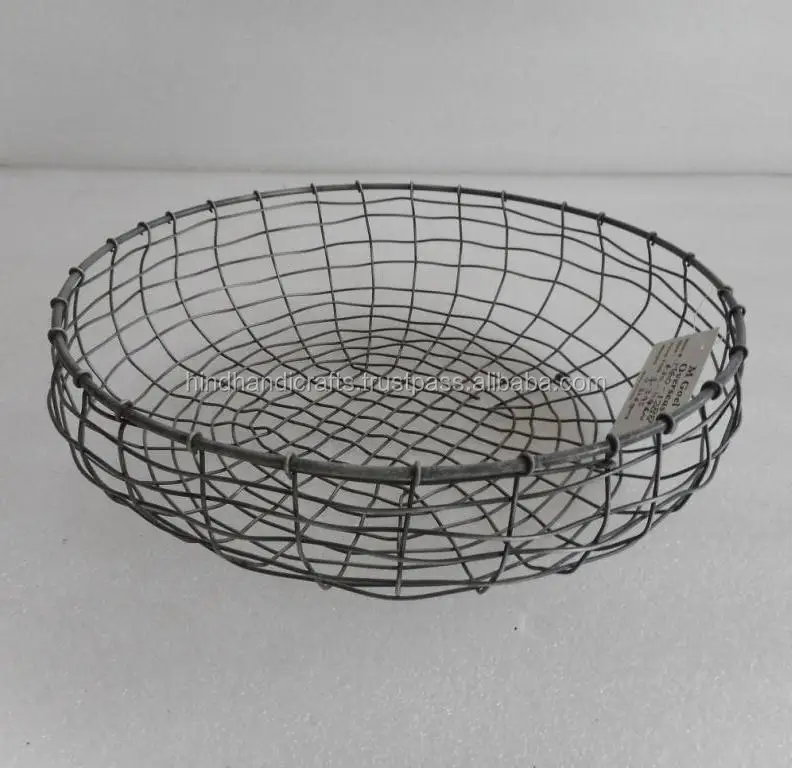 Iron Wire Mesh Storage Basket For Fruit And Cutlery Kitchen Storage Basket Manufacturer and Supplier
