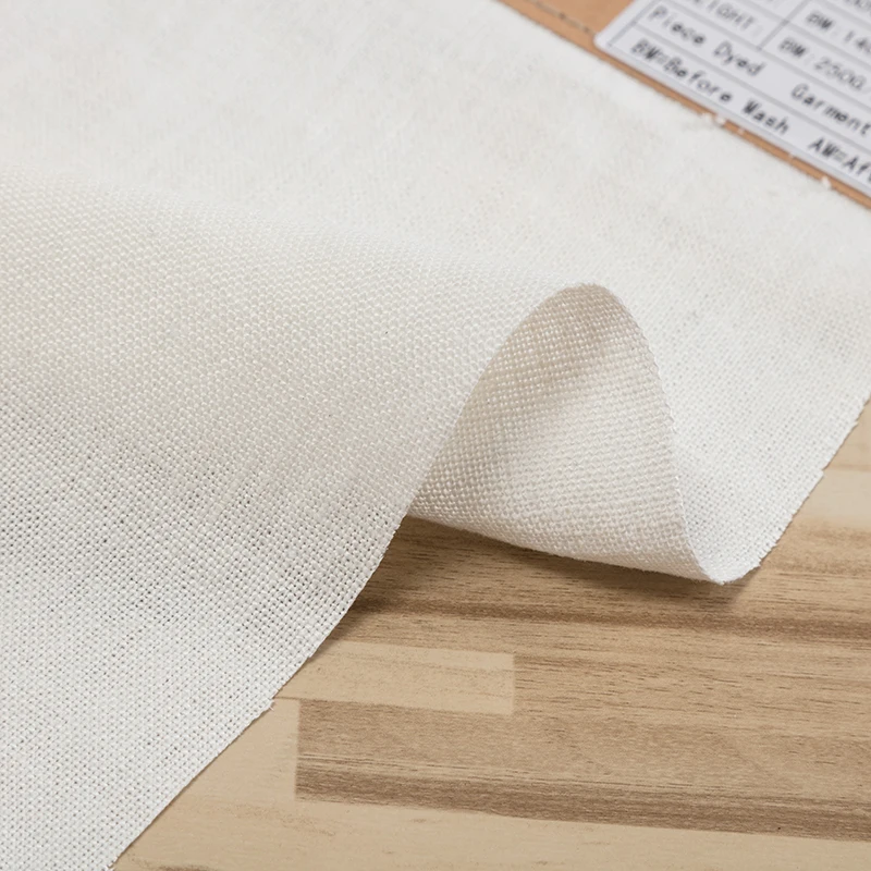 
Eco-friendly white 100% hemp fabric canvas wholesale in stock 
