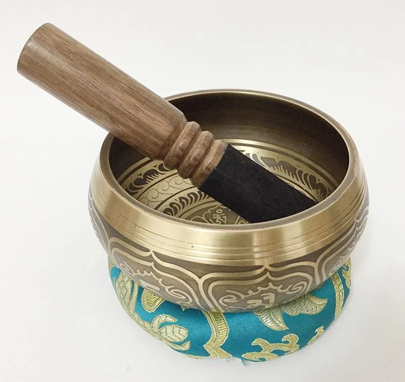 HAND HAMMERED TIBETAN SINGING BOWL Metal Crafts Religious Handmade Singing Bowl Buddhist Bell For Meditation Handmade