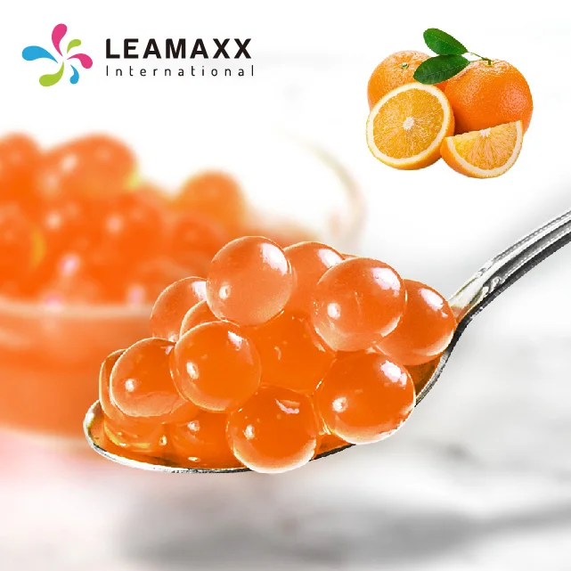 Taiwan No.1 Bubble Tea Wholesale Orange Popping Boba Juice Ball Milk Tea Supplier
