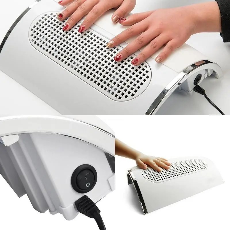 2019 New Nail Dust Collector 40W Strong Power Beauty Salon White Nail Extractor