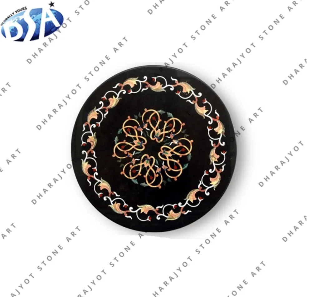 Полированный белый мраморный стол с античным дизайном