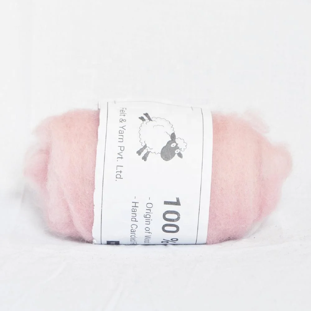 WR-084, Pure Felt Wool Roving, New Zealand Origin, Fluffier, Smooth and Lustrous, Carded and Colored in Nepal by Women Artisans