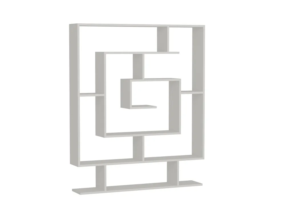 Excellent Portable Wooden Bookshelf White modern economic maze Chipboard Particul board turkish panel bookcase IPS Style Living