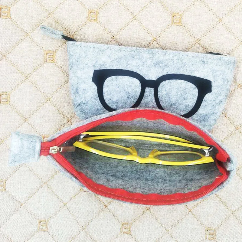 High Quality Felt Cloth Sunglasses Boxes High Quality Luxury Fabric Glasses Case Eyeglasses Accessories Fashion Glasses bag New