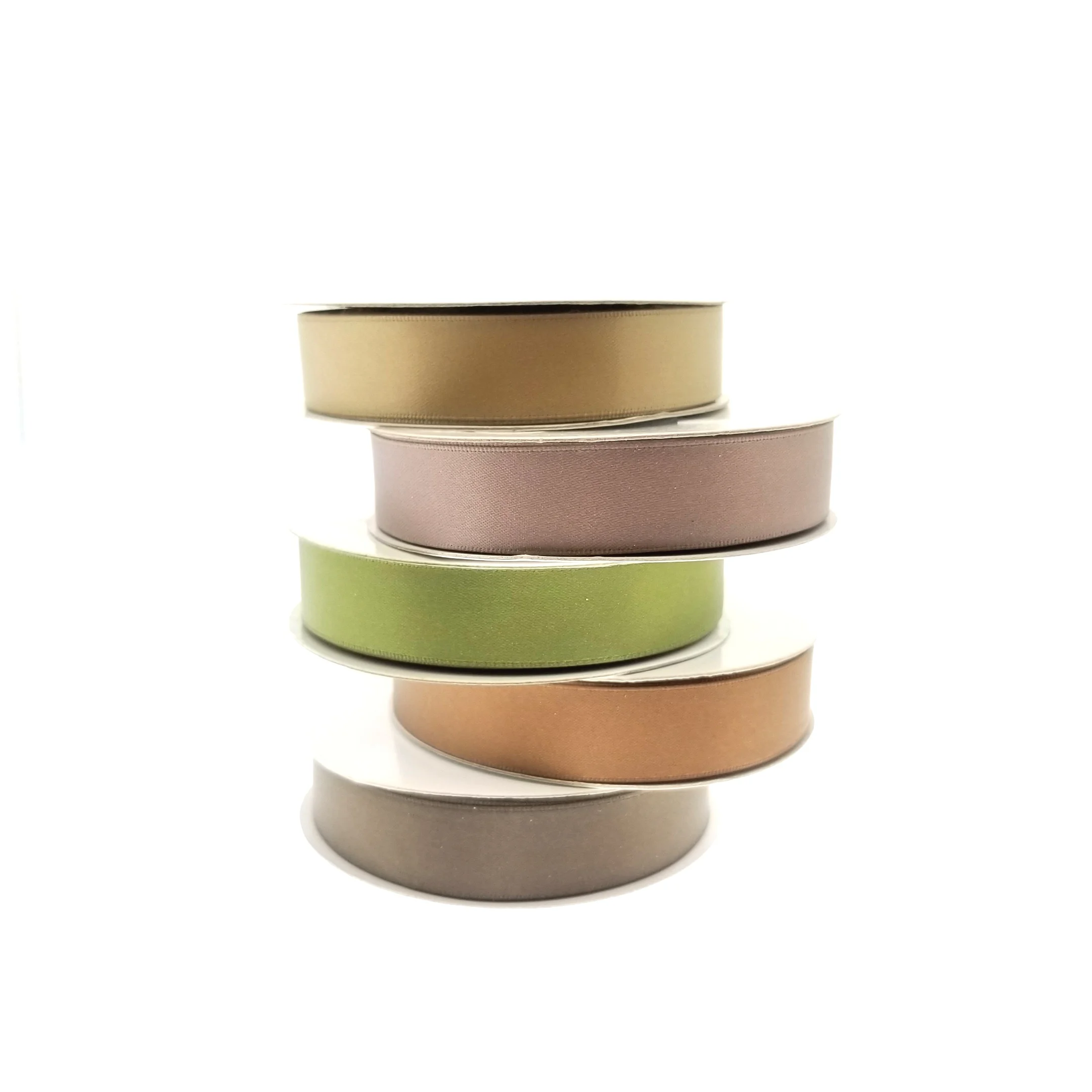 Shinny 25 mm solid color single/double face polyester satin ribbon