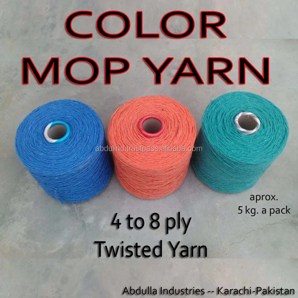 PC yarn for MOPS natural cotton color & white OE RN Recycled Yarn 6x100tex 21x300tex & ANY PLY for Cord,Ropes,Dhurries,twine