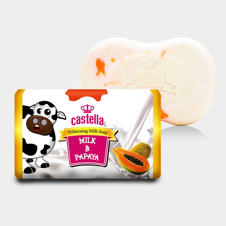 Castella Milk Soap premium soap with beautiful design of soap 2 colors hard wrapper premium packing good for moisturizing skin
