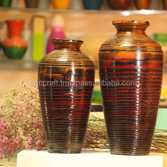
bamboo lacquer vase, red bamboo vase; bamboo flower vase, flower vase with bamboo design 