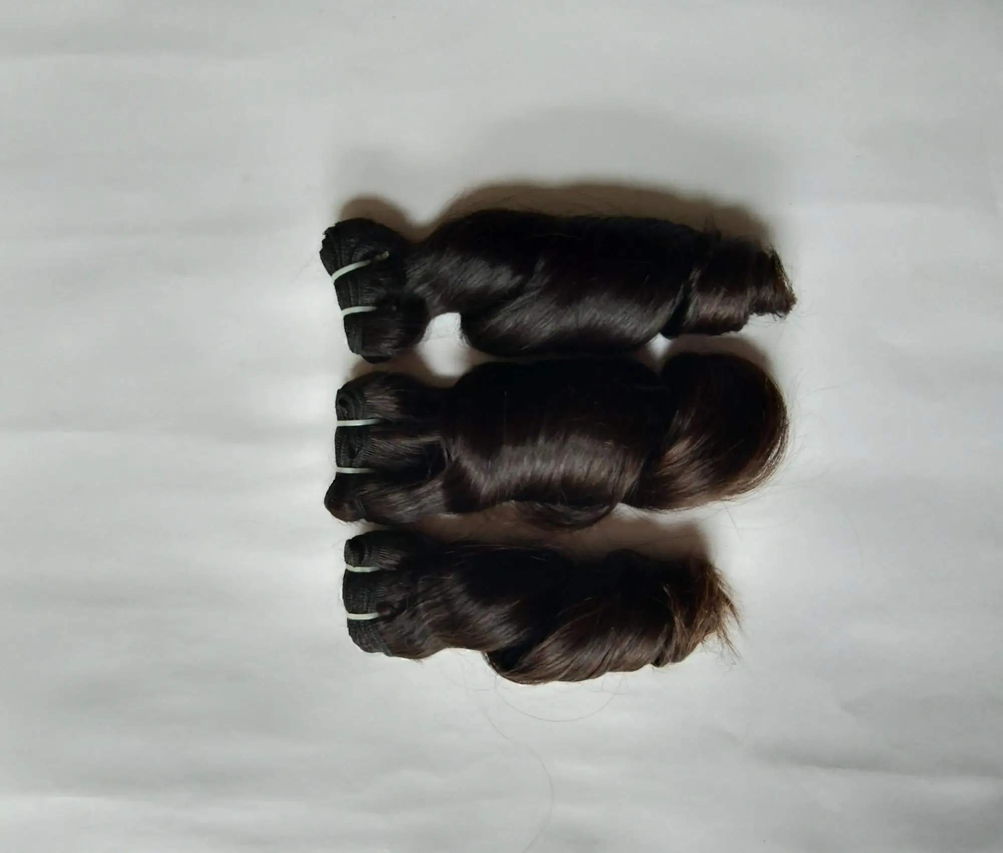 Genuine 100% Indian Remy Hair Weaving Extensions Best Quality Dark Black Clean Indian Human Hair Wave Style