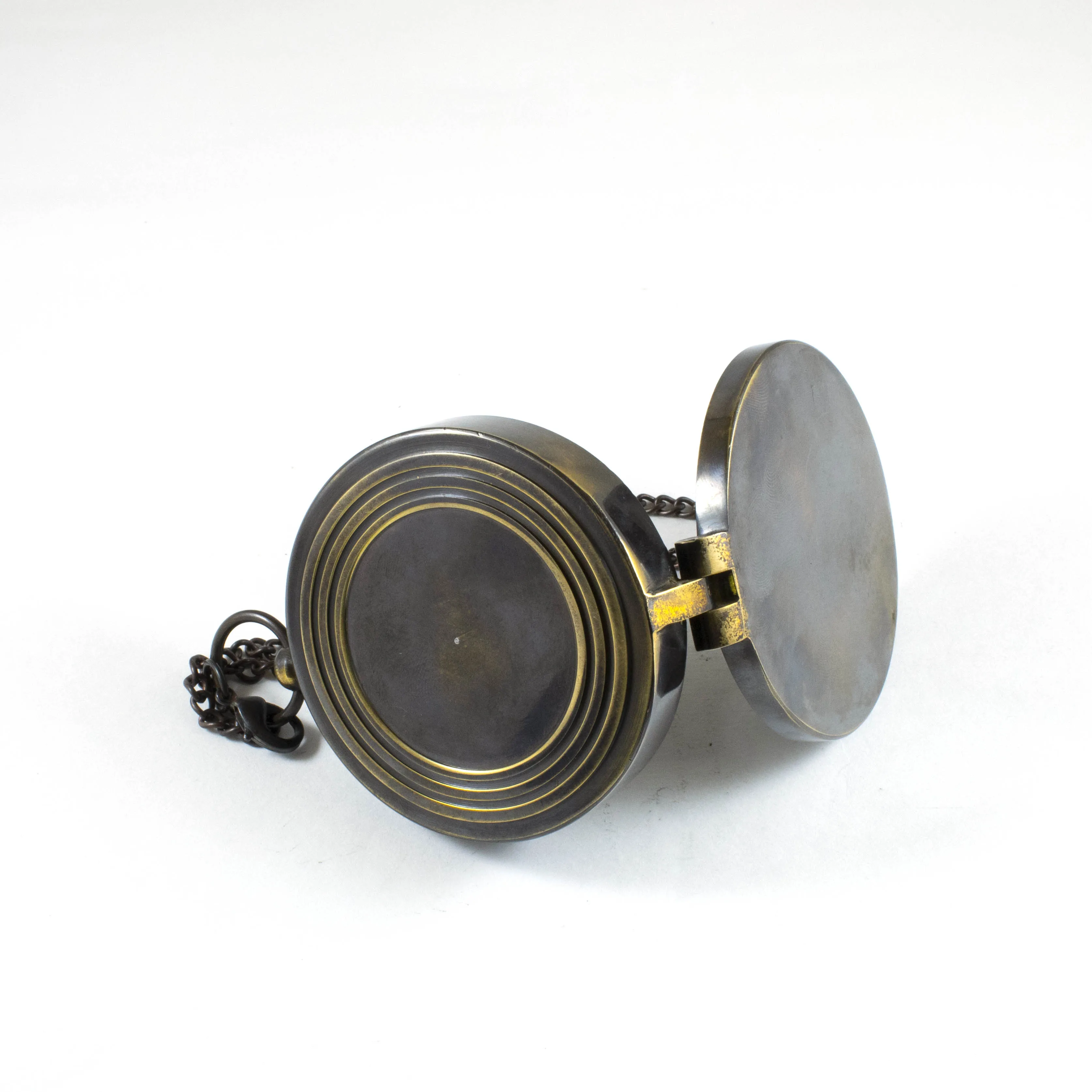 brass push button pocket compass silver directional personalised poem marine for anniversary gift birthday with leather case