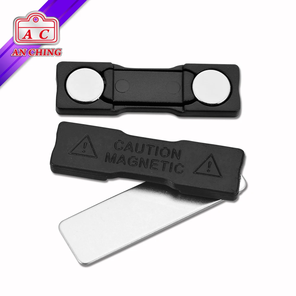 3 Dot Magnets Name Badge ID Card Holder Clip