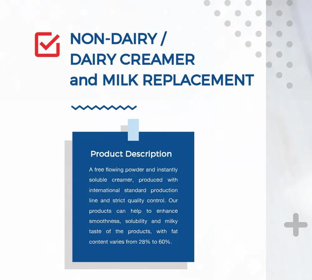 
Non Dairy Creamer - Premium Creamer - for Coffee 3 in 1/ Bubble Tea/ Ice cream - Vietnam Factory 