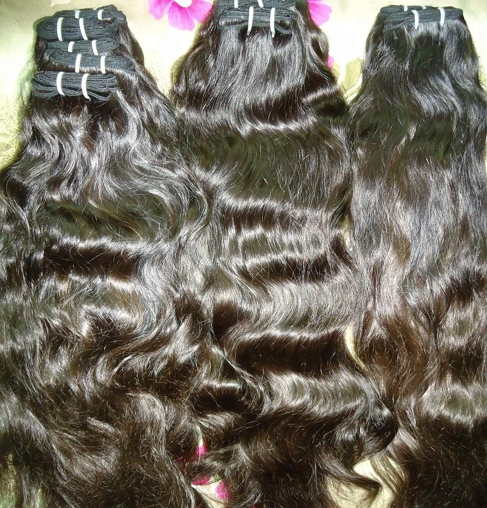 
100% unprocessed Indian virgin hair machine weft, virgin indian hair, buy virgin indian natural wave hair Remy Temple Hair 