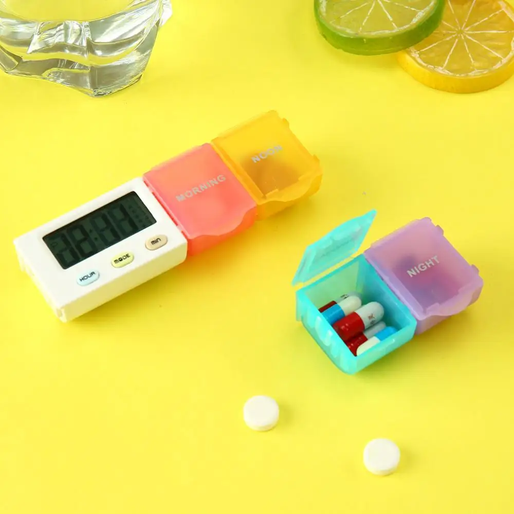 5 Alarm Pill Box Organizer (1 day with 4 Pill Box Compartments)