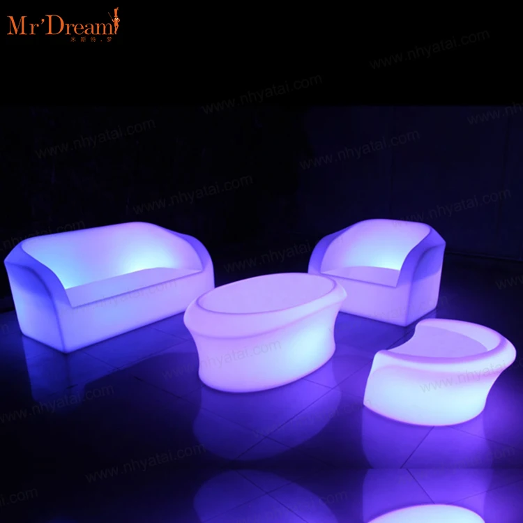 Led Furniture Modern Outdoor Garden Rechargeable Dubai Hotel Nightclub Bar Night Culb Sofa,bar Furniture