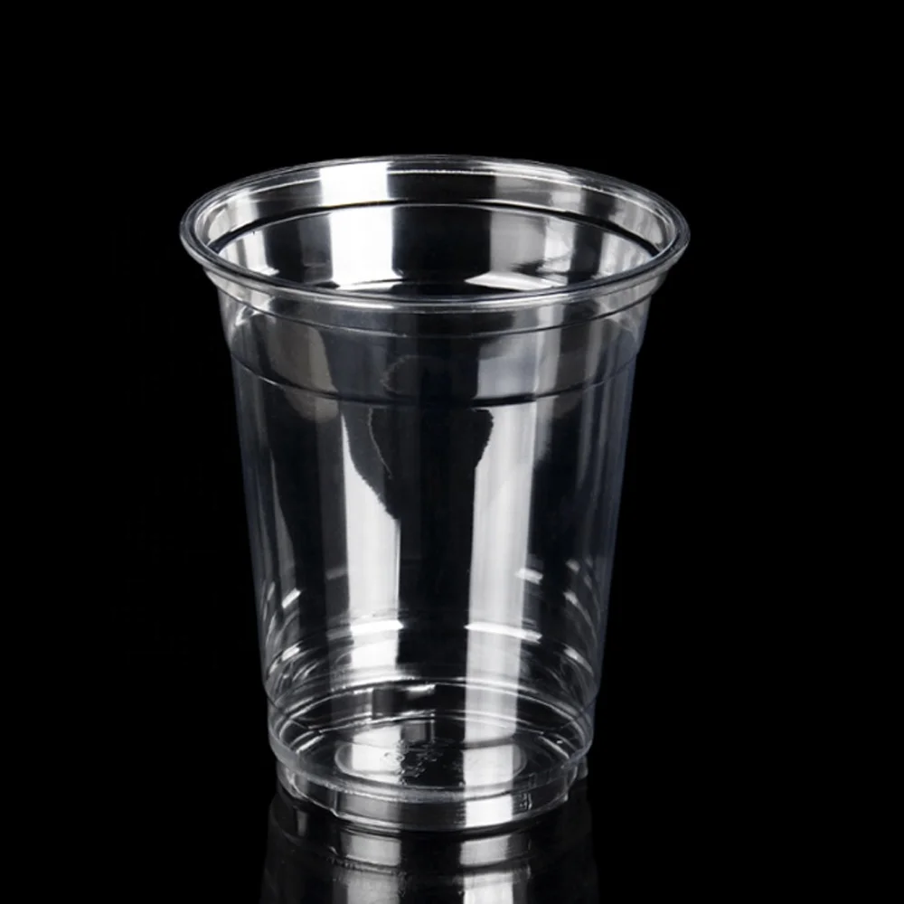 Factory wholesale disposable transparent 360ml milk tea plastic cup pet cold drink cup