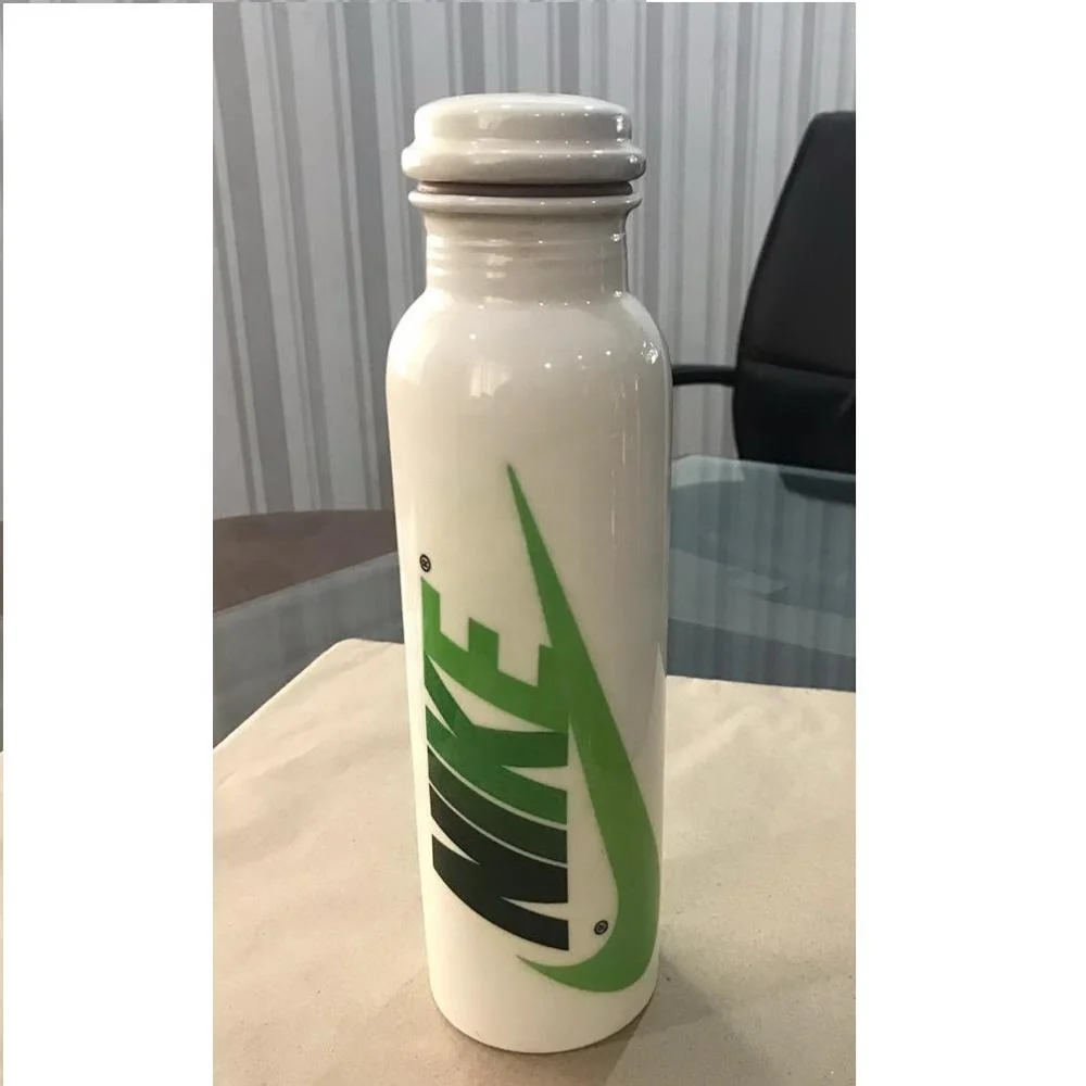 Flower Painted Copper Water Bottle  Newest Printed Pure Copper Water Bottles Cheap And Best Customize Bottle