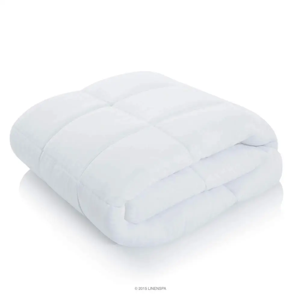 
All-Season White Down Alternative - Corner Duvet Tabs - Hypoallergenic - Plush Microfiber Fill - Quilted Comforter 